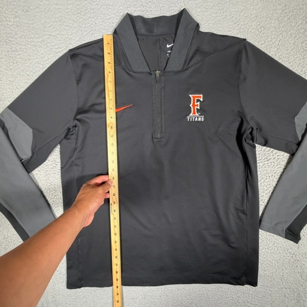 Nike Shirt Mens XL Black 1/4 Zip Pullover Performance Stretch Casual Preppy Logo - Picture 6 of 13